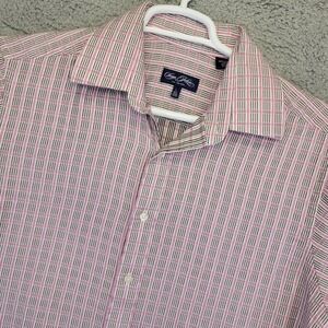 Sean John Shirt Men's Large Pink Long Sleeve Button Up Vintage Fine Tailoring‎